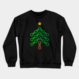 Cyclist Christmas Tree Crewneck Sweatshirt